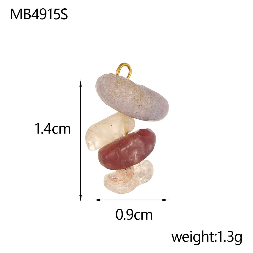 CARLIDANA Rainbow Color Beaded Charm Natural Stone Pendant Beads with Nine Needle Pin for Necklace Earrings DIY Jewelry Making