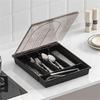 Dustproof Kitchen Cutlery Storage Box with Lid Convenient for Storage Carrying