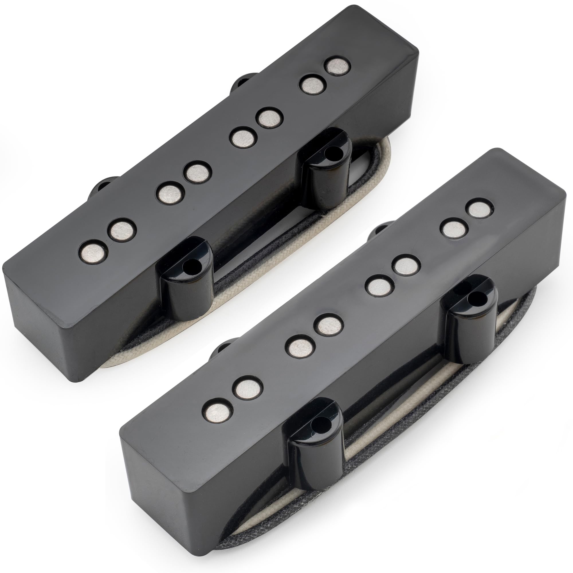 

Musiclily Pro JB-70S Alnico 5 Jazz Bass Pickup Set, Neck and Bridge Pickups, 8.3K/7.9K, for 4-String Jazz Bass, Black