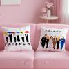 Classic F-Friends Tv Show Cushion Cover Soft Short Plush Double-Sided Printing Home Decor Machine Washable Pillow Case Gift