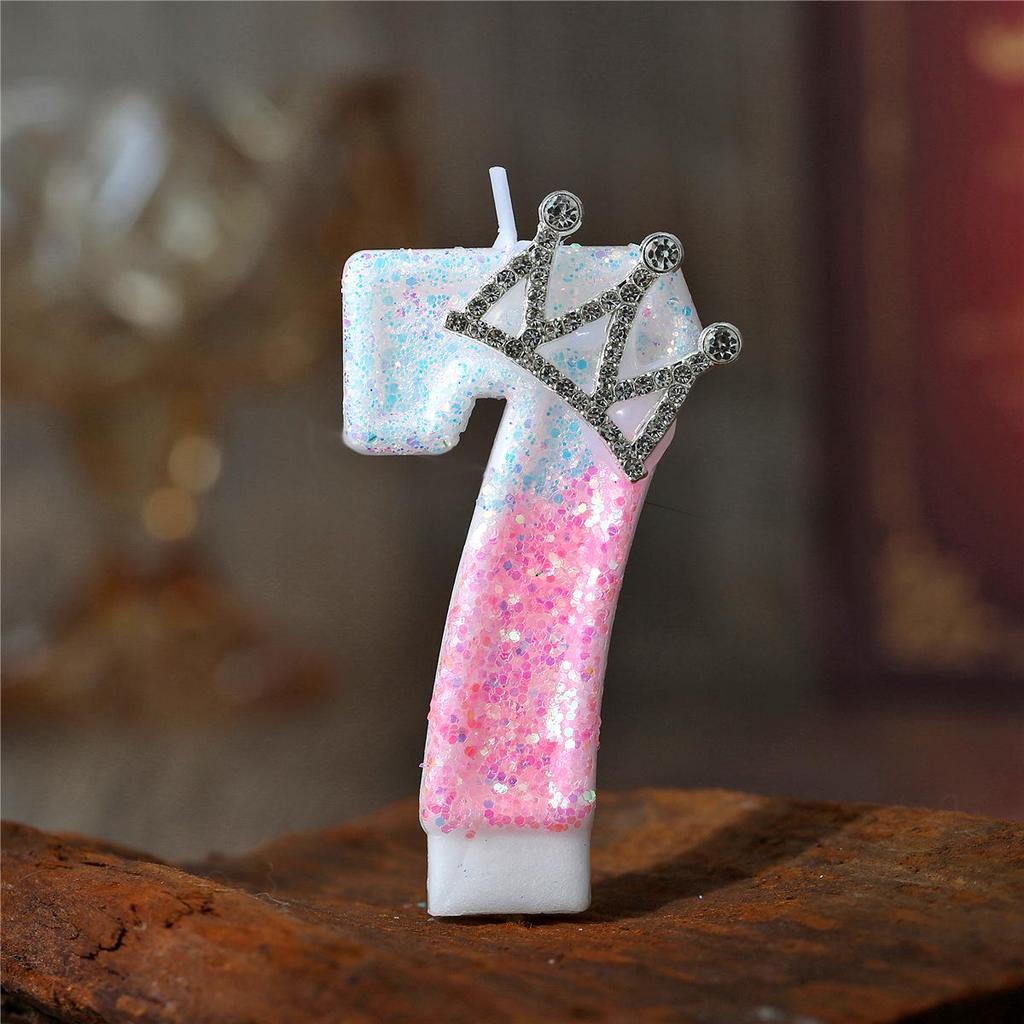 Temu Crown Princess Birthday Number Candles - Creative Cake Decorations for Parties