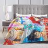 Fairy Tail Flanelldecken Superweiche Bettdecken für Wohnzimmer Reise Lustige Tagesdecke Sofabettbezug