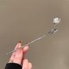 1pc Minimalist Silver Toned Floral Hair Sticks Delicate Flower Leaf Design Perfect Elegant Daily Wear Chic Hair Accessories