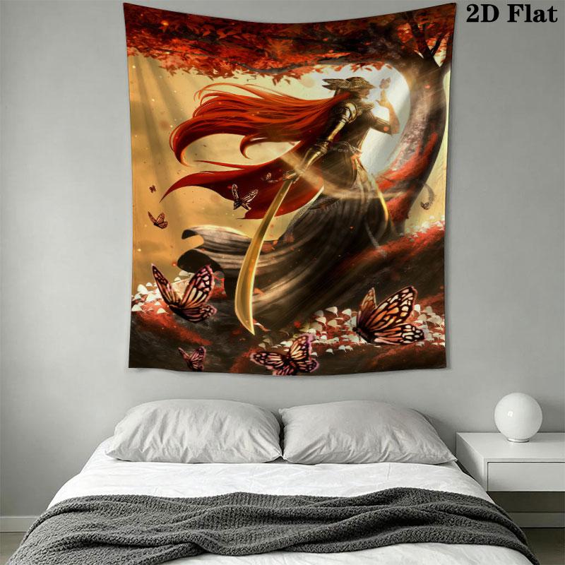 Malenia Blade Wall Hanging Printed Fabric Blanket Decorative Tapestries for Bedroom Living Room Home Decor
