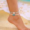 Bohemian Mixed Color Rice Beads Starfish Turtle Pendant Anklet For Women Bracelet On The Leg Beach Barefoot Sandal Leg Jewelry