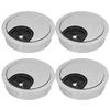4 Set Desk Cable Wire Grommet PC Computer Desk Cord Grommet Cable Hole Cover Organizers50 Brushed