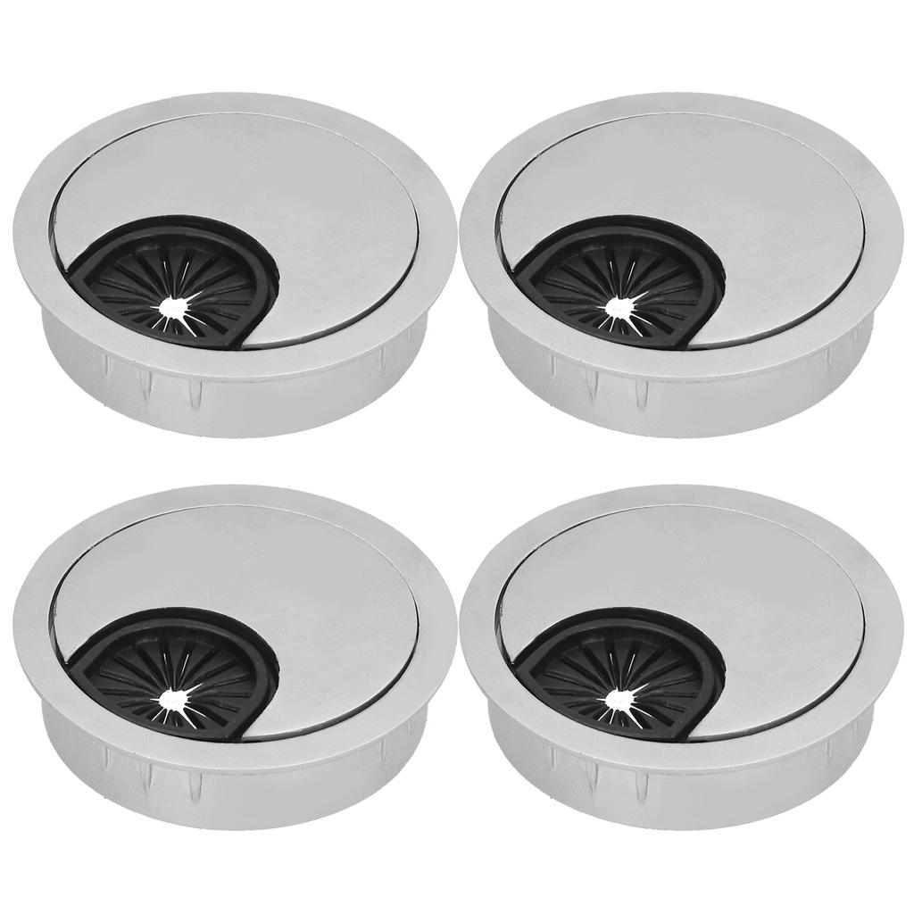 4 Set Desk Cable Wire Grommet PC Computer Desk Cord Grommet Cable Hole Cover Organizers50 Brushed