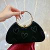 Fashion Chain Bag, Crossbody Bag, Heart-shaped High-end Handbag, Round Ring Handbag