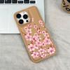 Coffee Colored Flowers Phone Case For IPhone 17 17Air 16 15 Case For IPhone 11 13 12 14 Pro Max 16 15 14 Plus Cover Case Funda