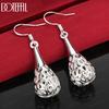 925 Sterling Silver Drop Shape Earrings Fashion Gift Jewelry