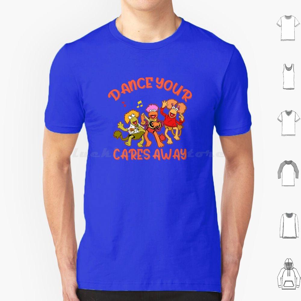 Fraggle Rock T Shirt Cotton Cool Tee Fraggle Boober Wembley Gobo Mockey Dance Your Cares Away Doozer 80s Tv Show Retro Music