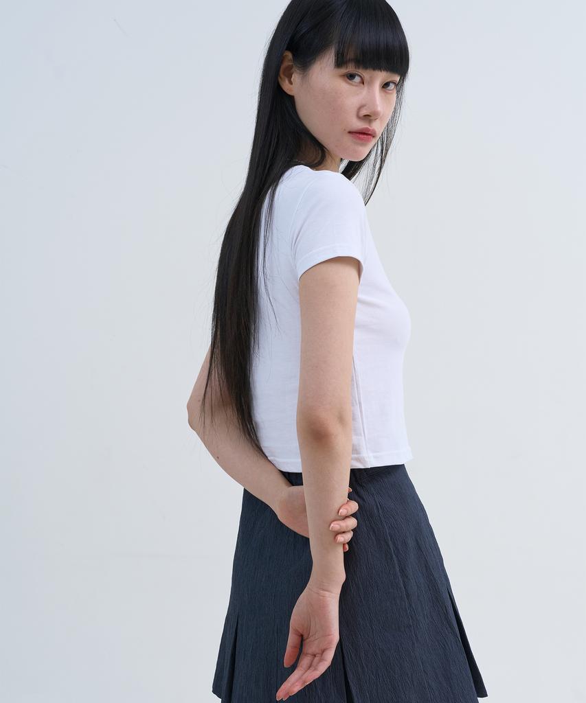 Yuseuteule Chest Pocket Short Sleeve T-Shirt (White)