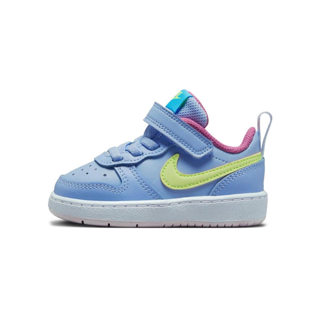 Nike Court Borough Low 2 TD Slip Resistant Abrasion Resistant Low top Toddler Shoes Blue Infant And Toddler BQ5453-405