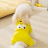 Autumn and Winter Thickened Warm Dog Small and Medium-sized Dog Cute Big Eyes Cute Solid Color Four-legged Cotton-padded Cat Pet Clothes