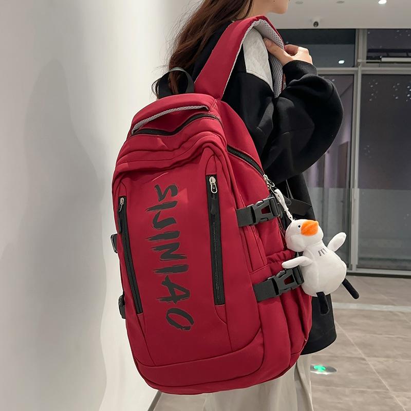 

Schoolbags College Students Girls High School Students Boys Large Capacity Letters Backpack Junior High School Students Backpacks