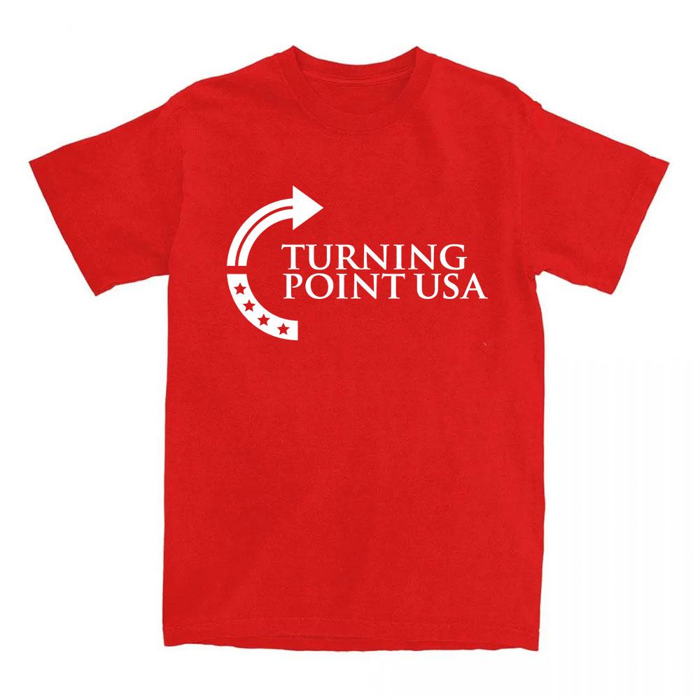 Tricou Turning Point USA Tricou American Charlie Kirk Fashion Bumbac Mânecă Scurtă Casual Unisex Streetwear Bărbați/Femei Tricouri Imprimate