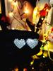 Fashion Love And Versatile Earrings Earrings And Ear Accessories Ladies' Earrings With Feminine Temperament Rhinestone Heart Simple