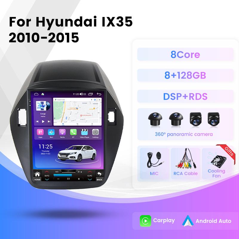 Compatible with 2010-2015 Hyundai IX35 Vertical Screen Android Navigation System for Reverse Imaging.