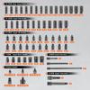 Impact Sockets Set 130PCS 6-Point 3/8" & 1/2" Drive Bit Ratchet Tool Kit