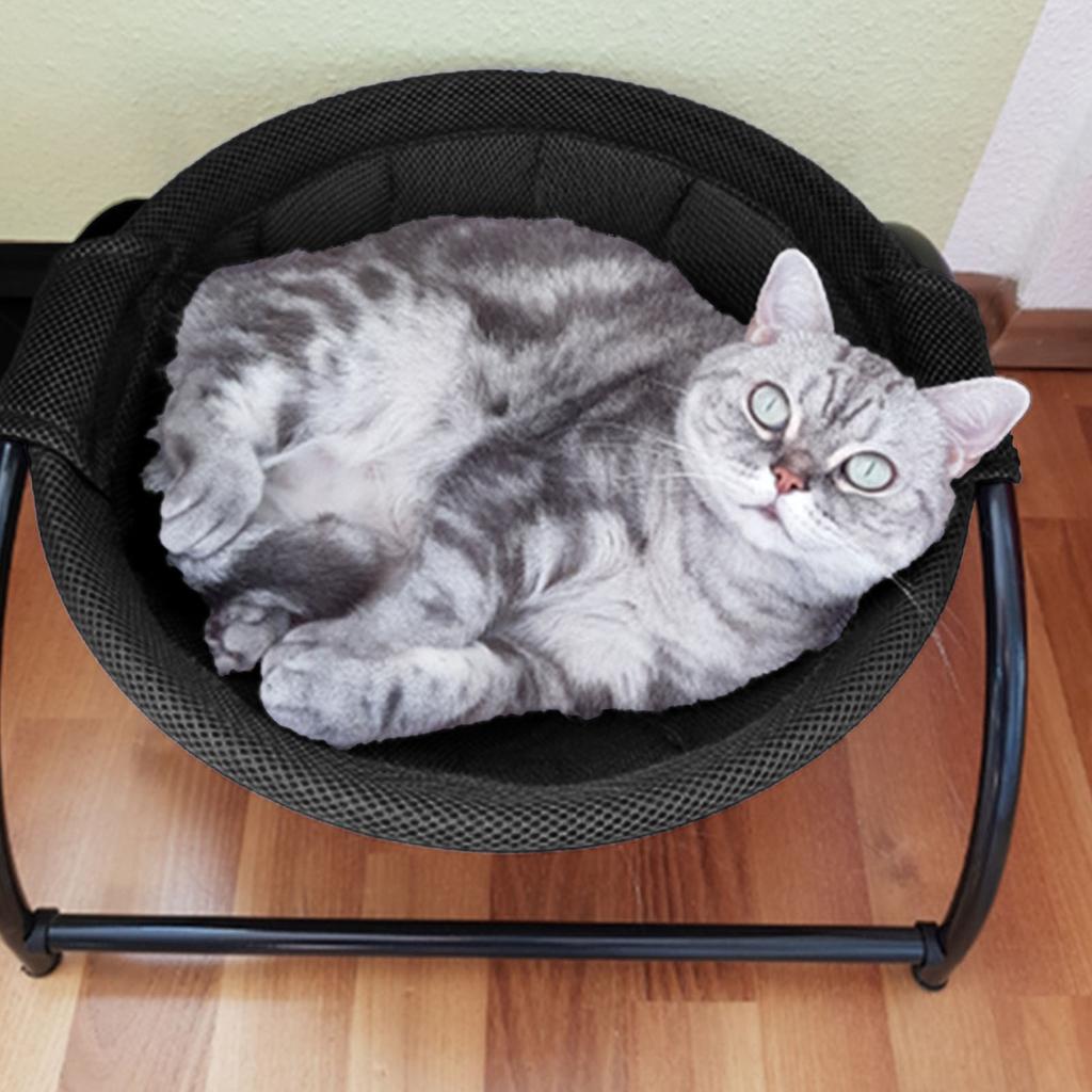 Elevated Cat Hammock Bed Comfortable Breathable Removable Raised Standing Pet Sleeping Bed for Home