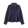 ZA home 1116 autumn and winter new women's clothing fashion niche versatile pleated decorative poplin long-sleeved shirt 1199911