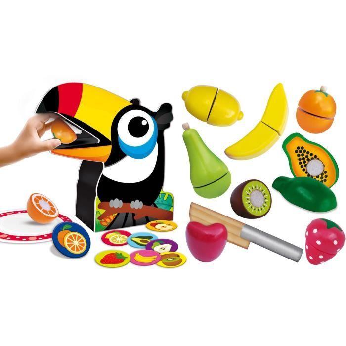 Toucan breakfast - jeu d'apprentissage en bois - basé sur la méthode montessori - lisciani