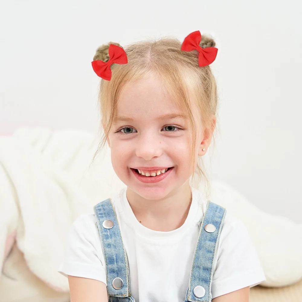 20/40Pcs/lot Baby Bows Ribbon Hairbands for Girls Ties Elastic Hairbands Infants Pigtail Holders Hair Accessories