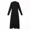 Women's Long French Knitted Dress - Autumn/Winter, Elegant Royal Style, Perfect Layer with Coat