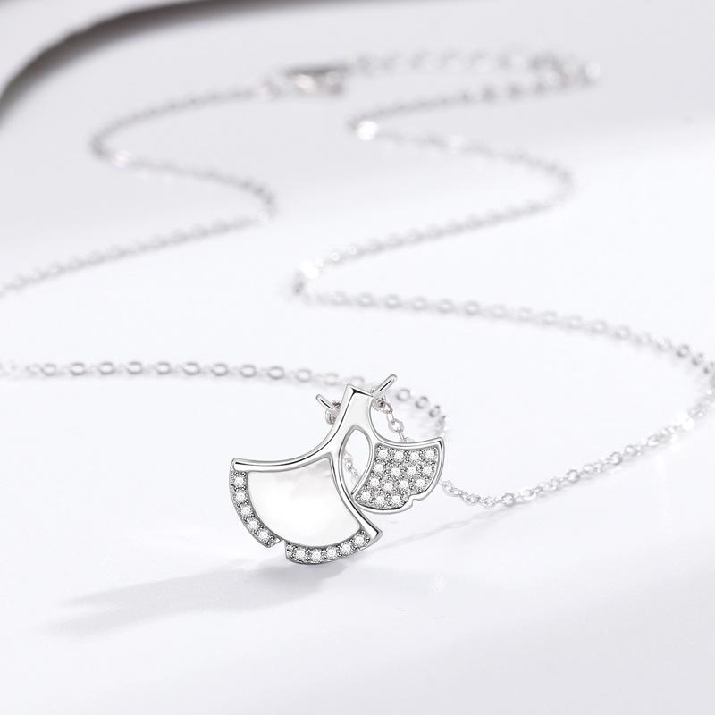 Sansheng Has Apricot Apricot Leaf Necklace For Women'S Fashion Versatile High-End Design Sense Fritillary Jewelry Gift For Women Quality