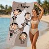 Customizable personalized beach towels Mr. Bean themed designs.Suitable for the beach, yoga, sports;ideal as beach accessories