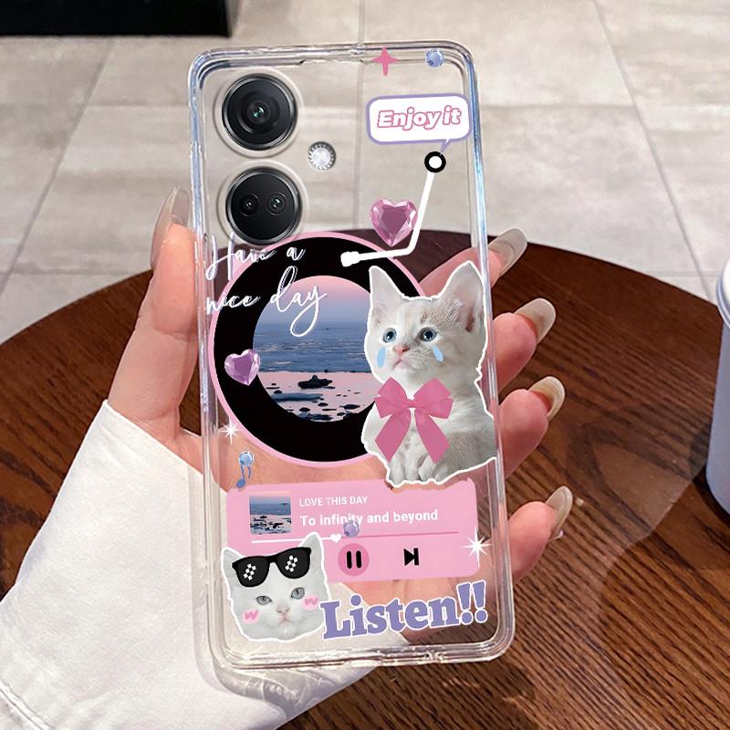 For OnePlus Nord CE3 CE2 Lite Capa Clear Silicone Soft TPU Back Cover Cases For One Plus Nord CE 2 3 Lite Rabbit Cat Phone Case
