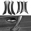 Carbon Fiber Matte Black ABS Inner Interior Door Panel Pull Handle Cover for BMW E90 E91 3-Series Sedan, Wagon 2005-2012