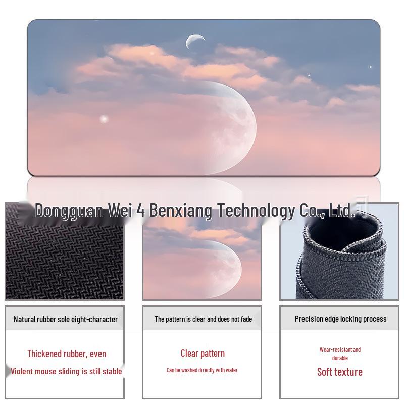 Extra Large Custom Girl's Cute Office Desk Mat - Non-Slip Landscape Style Mouse Pad