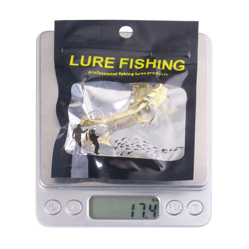 Spinner Bait 7g 10g 15g Metal Vib Fishing Lure Trolling Rotating Spoon Wobbler Sinking Hard Bait With Sequin Pesca For Bass Pike