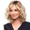 European and American Women's Short Curly Wig, Golden Gradient High-Temperature Fiber Hairpiece