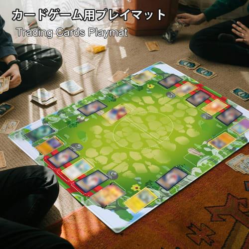 3mm Thick, Crease-Free, Fully Sewn Rubber Playmat for Two Players, Stadium Board TCG Playmat for Personalized Gaming Experience, Multiple Game Area De