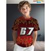 Lustiges Sechs Sieben T-Shirt für Kinder 67 Nummer 3D-Druck Sommer Kurzarm-T-Shirt Locker Basketball Sportoberteile Mode Kinderkleidung