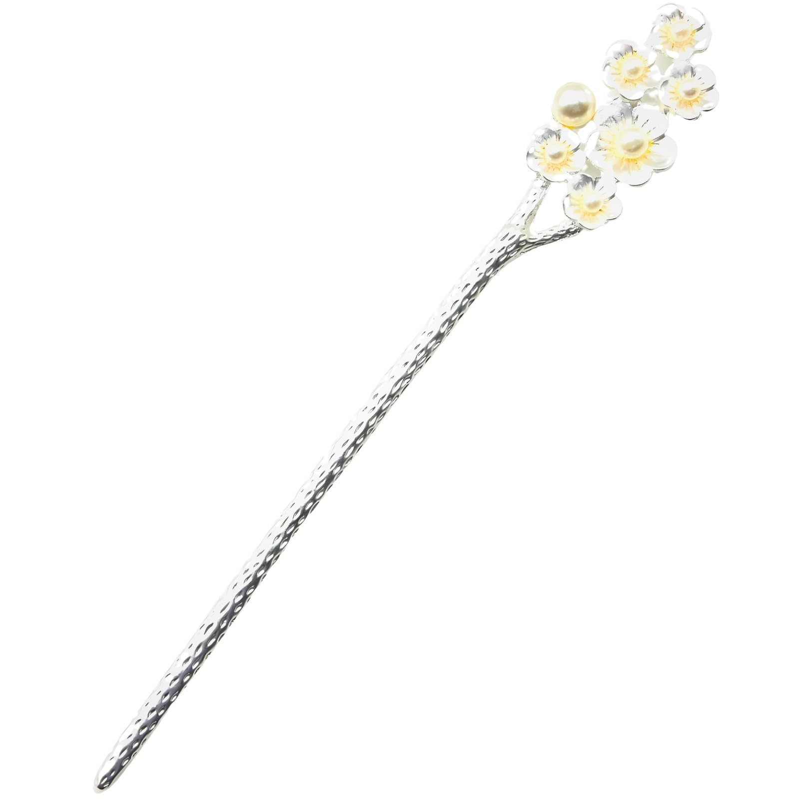 

[Miaomyao] Kanzashi Hairpin, Single Hair Ornament, for Yukata, Kimono, Formal Kimono, Hair Accessory, Pearl, Antique, Flower, Cherry Blossom, Miao