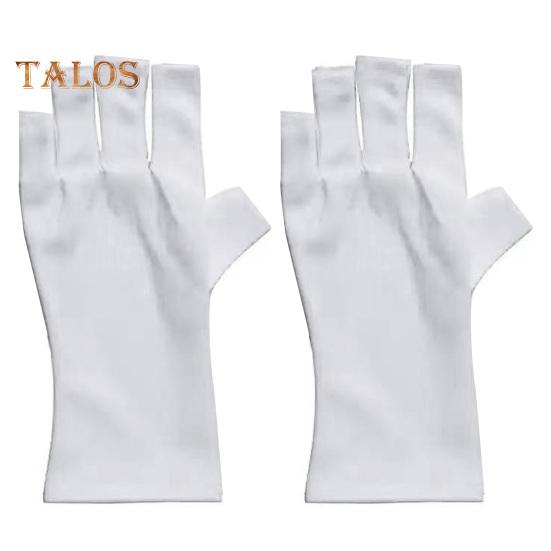 

1/2 пари бавовняних зволожуючих рукавичок для сухих рук Заспокійливі зволожуючі рукавички без пальців із сенсорним екраном для спа-центру Чоловіки Жінки 1 Pair білий