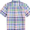 Polo Ralph Lauren Color Block Plaid Logo Embroidered Button-Down Short Sleeve Shirt Kids shirts Multicolor CWPOWOVY6820481-999