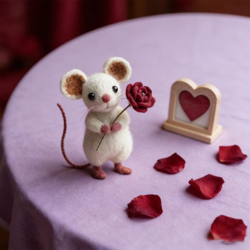 Easy To Make Wool Fabric Animal Art Balloon Shape Featuring Heart Suitable For Children And Adults