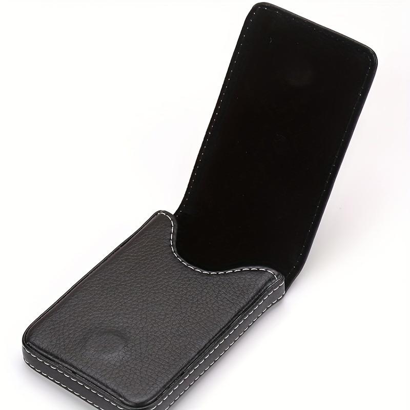 Eleganter Visitenkartenhalter aus PU-Leder für Damen und Herren Sicheres Magnetverschluss Ideal für den Bürogebrauch.