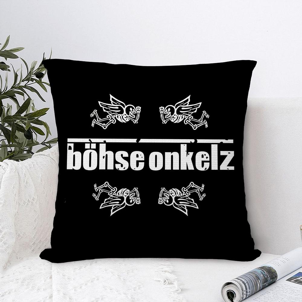 B-Bohse O-Onkelz Rock Pillow Case Sofa Decorative Home Double-sided Printing Short Plush Cushion Cover Throw Pillow Cover Gifts