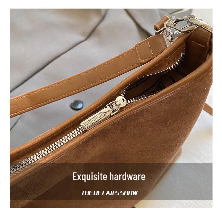 2025 Autumn Women's Leopard Print Large Capacity Crossbody & Shoulder Bucket Bag