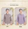 Mid-Length Pure Cotton Shirt for Elderly Women - Three-Quarter Sleeve Top for Spring/Summer