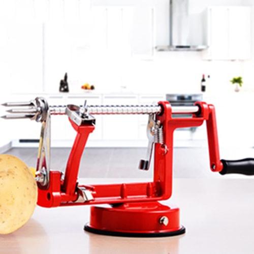 Twisted Potato Cutter, Manual Aluminum Alloy Body with 304 Stainless Steel Blade for Radish, Cucumber, Taro, Yam, and Other Fruits and Vegetables