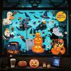Halloween Window Stickers Featuring Pumpkins, Bats, Skulls, Spiders and Tombstones