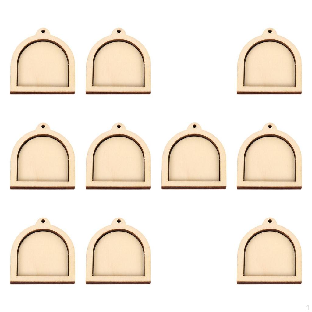 10 Mini Embroidery Hoops, Display , Wooden Cross Stitch Frame Rings for DIY Pendants, Handicrafts
