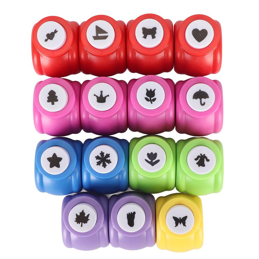 

15pcs Multicolored Shapes Shape Paper Punch Set Mini Single Punches Assorted Colors Paper Punches Craft Holes Punch Card Making