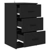 Nightstand with Drawers Black 38 x 38 x 66 cm Engineered Wood
